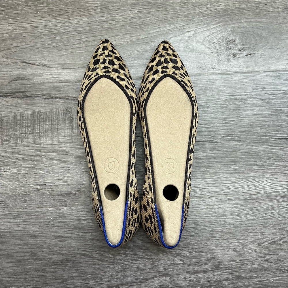 Rothy’s The Point Flats Leopard Print Size 6 - image 4